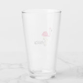 Coupe Flamant rose rose en verre (Dos)