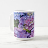 Coupe Florale de Mug bleu violet Hydrangea (Devant gauche)