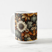 Coupe florale 🌻 tasse de café 15oz (Devant gauche)