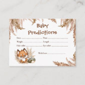Coupe Fox Prédictions Automne Baby shower Carte de (Devant)