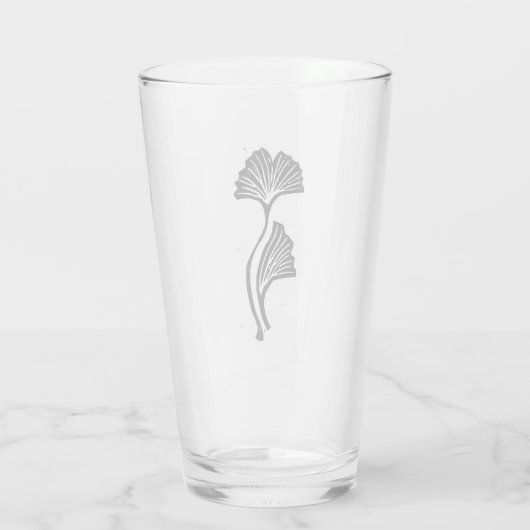 Coupe Gingko Leaf Lino en verre imprimé (Dos)