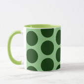 Coupe Green Polka Dot Art Mug (Gauche)