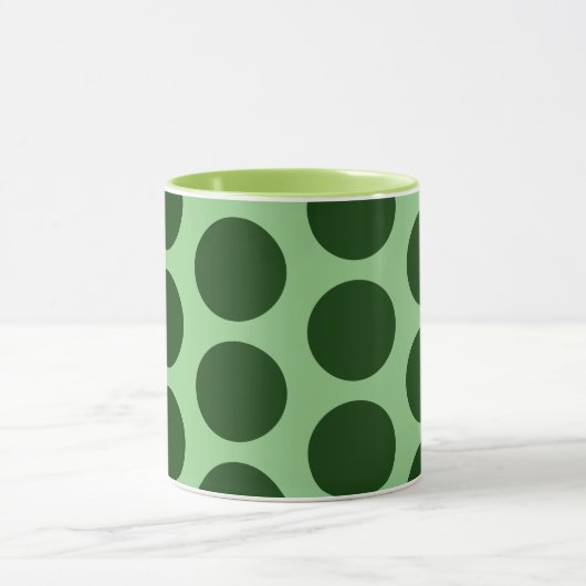 Coupe Green Polka Dot Art Mug (Centre)
