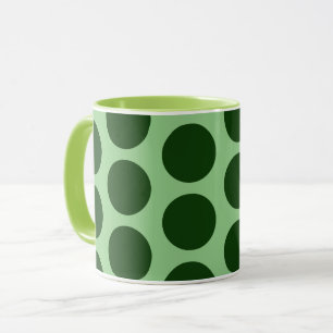 Coupe Green Polka Dot Art Mug