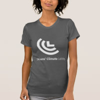 Coupe gris-foncé de dames de T-shirt de logo de