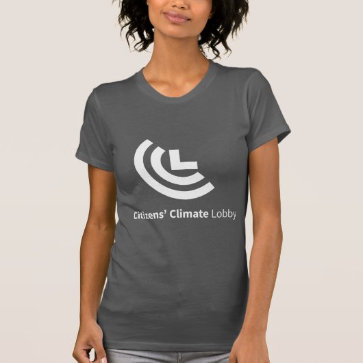 Coupe gris-foncé de dames de T-shirt de logo de (Devant)