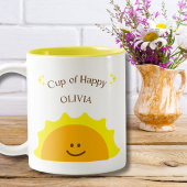 Coupe Happy Sunshine Modern Cute Motivational Mug