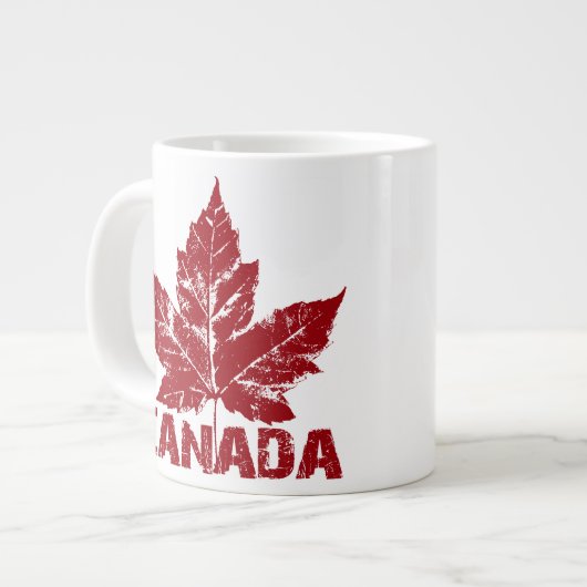 Coupe Jumbo Canada de café Mug Cool Retro Canada C (Devant gauche)