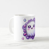 Coupe Kawaii Ghost Mug Cute Pastel Halloween Coffw (Devant gauche)