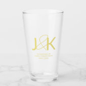 Coupe Monogramme Or en verre (Devant)