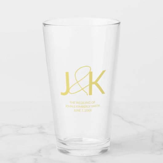 Coupe Monogramme Or en verre (Devant)
