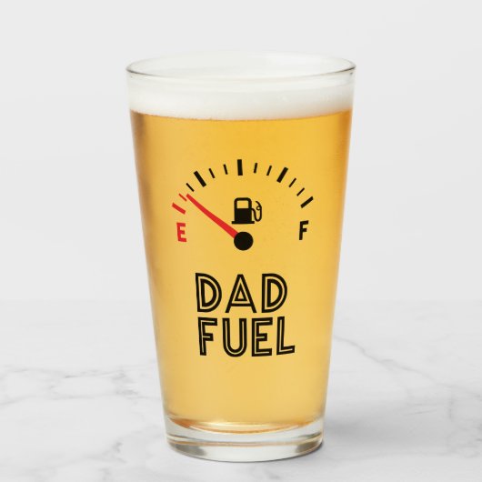 Coupe "Papa Carburant" en verre à pinte (Devant (rempli))