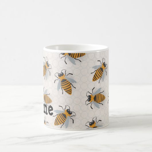 Coupe Personnalisée Hive Bees Hive Design Café Mug (Centre)