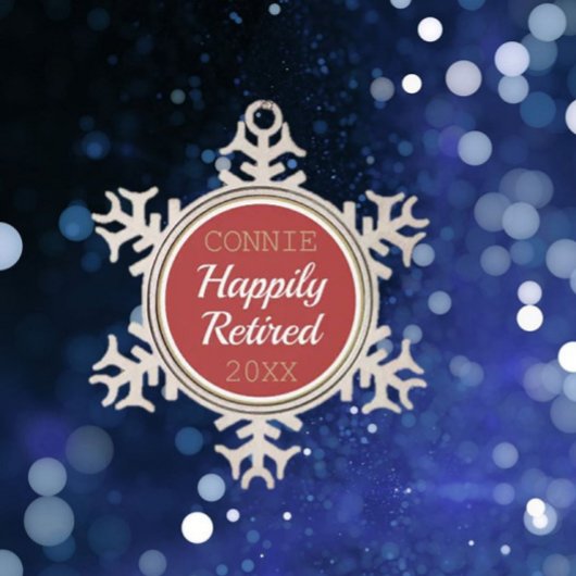 Coupe personnalisée Retraite ornement de Noël