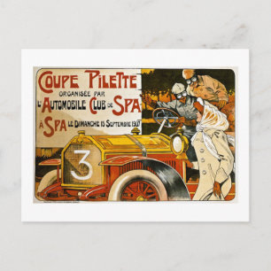 Coupe Pilette Spaans Poster Automobiel Briefkaart