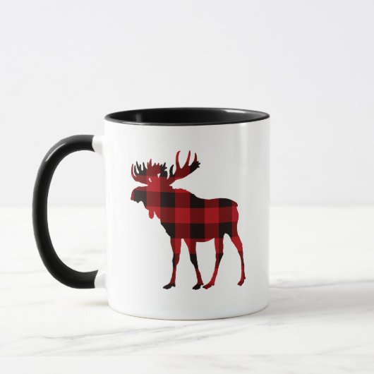 Coupe Plaid Moose Coffee Mug Red Buffalo (Gauche)