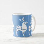 Coupe Reindeer Mug Coffee Festive Blue Christmas C (Devant droit)