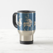 Coupe Reindeer Mug Coffee Festive Blue Christmas C (Devant gauche)