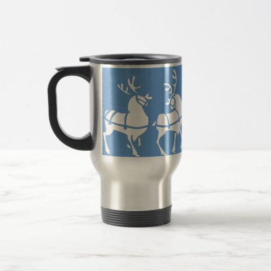 Coupe Reindeer Mug Coffee Festive Blue Christmas C (Gauche)