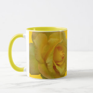 Coupe rose Fleurs Mug Café Coupe Yellow Roses