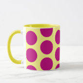 Coupe rose sur Poka Jaune Dot Art Mug (Gauche)