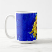 Coupe Sunflower Blue Yellow Art Mug Coffee (Gauche)