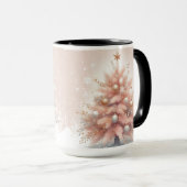 Coupe vintage Pink Christmas Tree Coffee Mug (Devant droit)