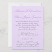 Coupe violet de colombe invitation à mariage (Dos)