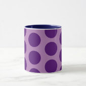 Coupe violette Polka Dot Amusante Art Mug (Centre)