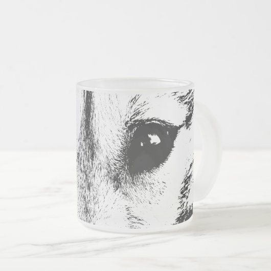 Coupe Wolf Pup Mug Coffee Cool Husky Wolf Cup (Devant droit)
