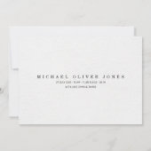 COUPER | Carte faire-part de naissance d'amour ・ C (Dos)