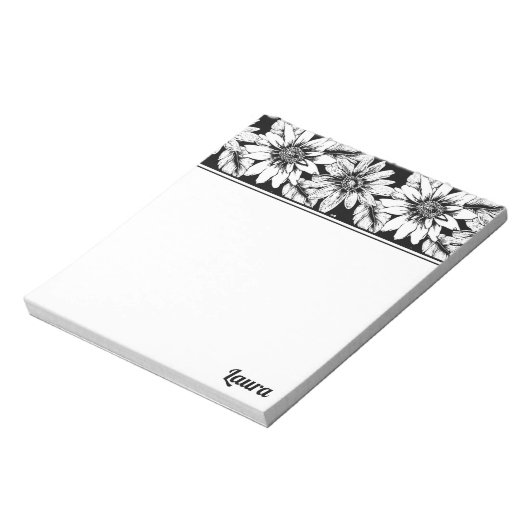 Couper soi-même | Fleurs Avec Bloc-Notes De Nom (Tourné)