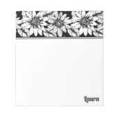 Couper soi-même | Fleurs Avec Bloc-Notes De Nom (Devant)