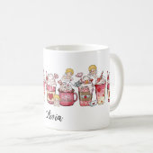 COUPES DE CAFÉ ROSE CUPID VALENTINE'S DAY NAME MUG (Devant droit)