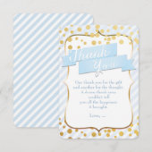 Coupes et escargots Carte de remerciements Blue & (Devant / Derrière)