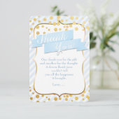 Coupes et escargots Carte de remerciements Blue & (Debout devant)