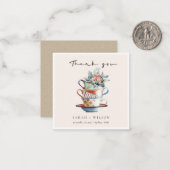 Coupes superposées et flues Carte de remerciements (Devant/Arrière en situation)