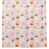 Coupettes douces colorées Motif rideau de douche (Devant)