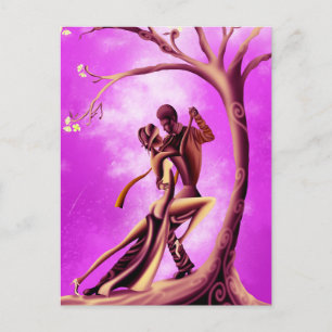 Couple amoureux dansant le tango Carte postale