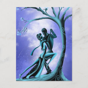 Couple Amoureux Dansant le Tango Carte Postale