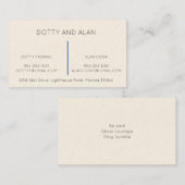 Couple appel personnel / Carte de visite (Devant / Derrière)