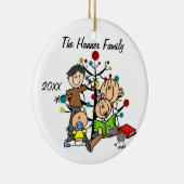 Couple Avec Fille, Bébé Garçon, Ornement De Fête D (Droite)