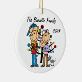 Couple Avec Garçon, Bébé Garçon, Chat Ornement Per (Droite)