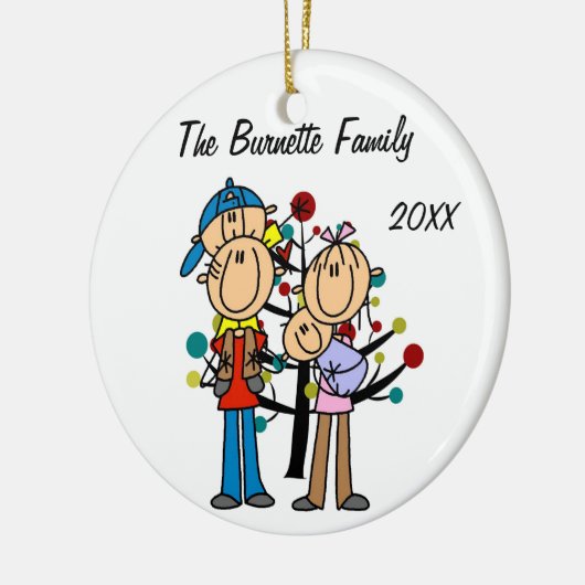 Couple Avec Garçon, Bébé Garçon Ornement De Vacanc (Gauche)