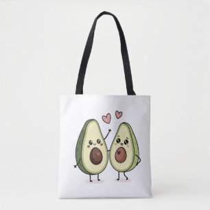 Couple Avocado mignon avec coeur - Conception Sac 