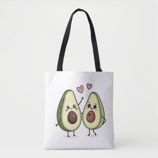 Couple Avocado mignon avec coeur - Conception Sac  (Devant)