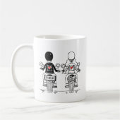 Couple Biker personnalisé Mariage Cadeau Mug en cé (Gauche)