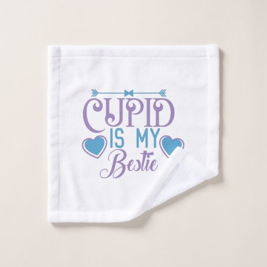 Couple Cadeau Cupid Est Mon Bestie (Gant de toilette)