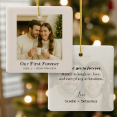 Couple Christmas Photo Personalized Keepsake Keramisch Ornament