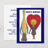 COUPLE COUPLE BOWLING INVITATION DE COUPLE COUPLE (Devant / Derrière)